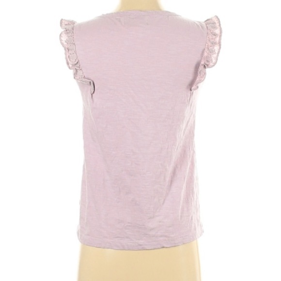 PEPIN Ruffle Cap Shoulder Sleeveless top lavender women’s blouse xs - Picture 2 of 6